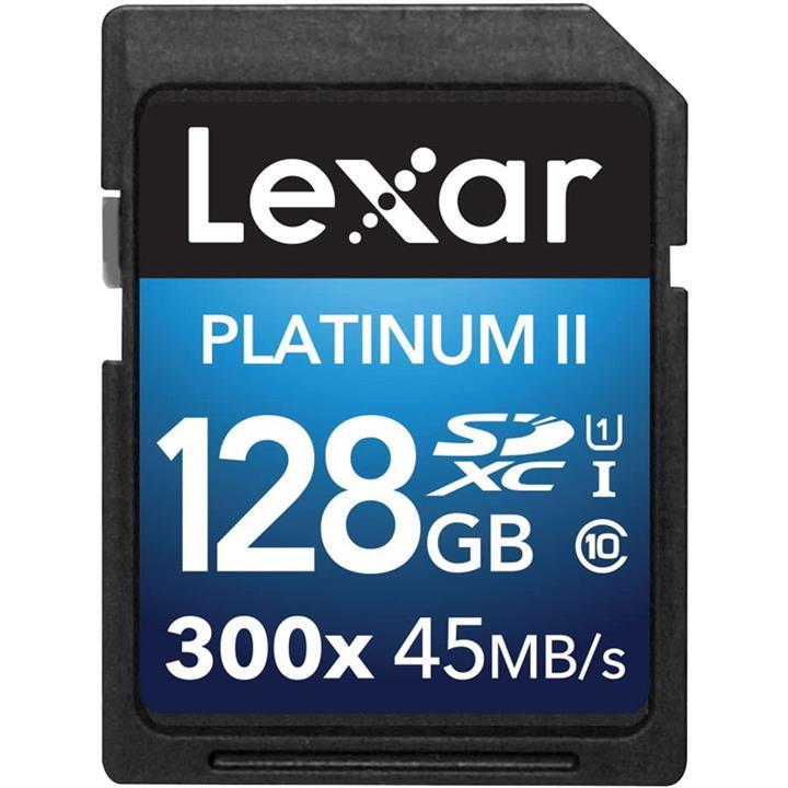 کارت حافظه لکسار Lexar 128GB Platinum II UHS-I 300x SDXC Memory Card Platinum II 300x SDXC 128GB UHS-I U1 Flash Memory Card